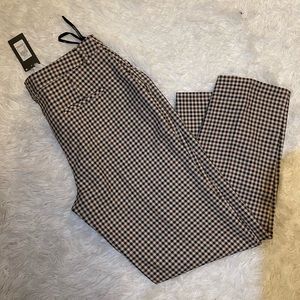 PLAID WIDE BOTTOM PANTS